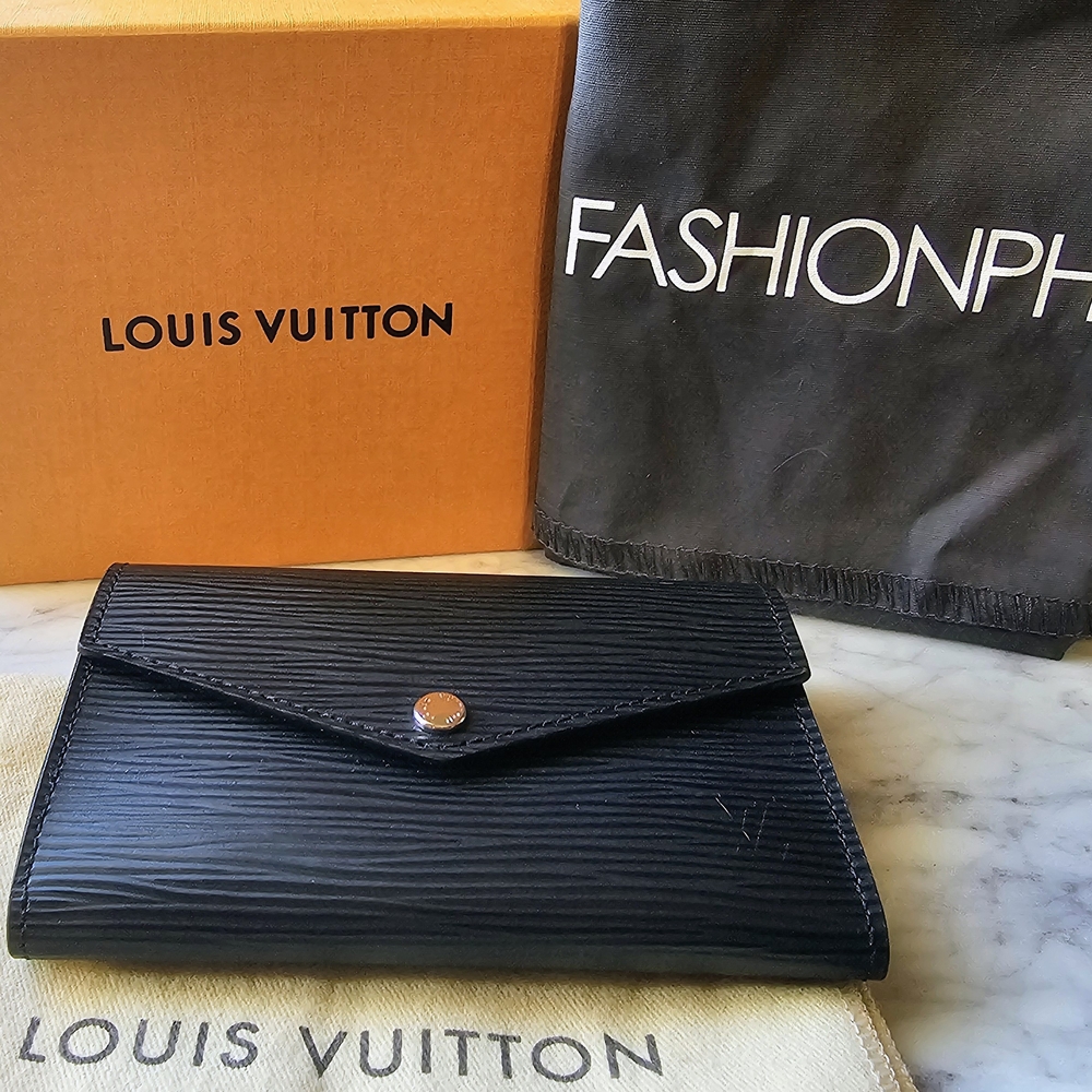 Louis Vuitton Black Epi Leather Clefs Rabat Key Pouch